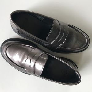 Dr. Martin Loafer Abby Pewter Patent Leather Doc